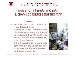 Máy thở - Kỹ thuật thở máy & chăm sóc người bệnh thở máy