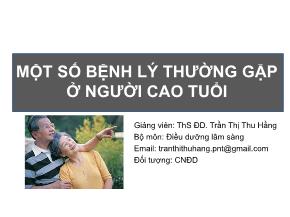 Một số bệnh lý thường gặp ở người cao tuổi