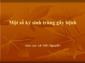 Một số ký sinh trùng gây bệnh