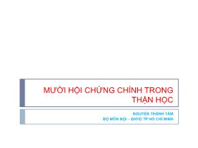 Mười hội chứng chính trong thận học