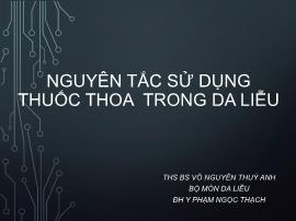 Nguyên tắc sử dụng thuốc thoa trong da liễu