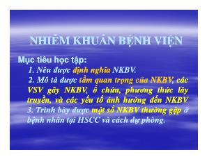 Nhiễm khuẩn bệnh viện