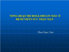 Nồng độ β2 microglobulin máu ở bệnh nhân suy thận mạn