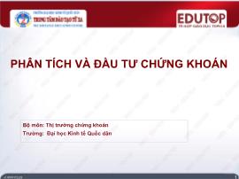 Phân tích và đầu tư chứng khoán - Đại học Kinh tế quốc dân