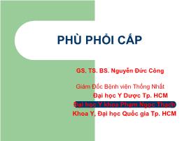 Phù phổi cấp - Nguyễn Đức Công