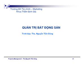 Quản trị bất động sản