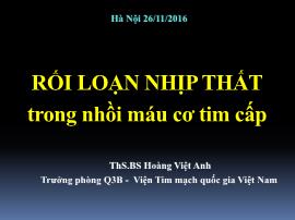 Rối loạn nhịp thất trong nhồi máu cơ tim cấp