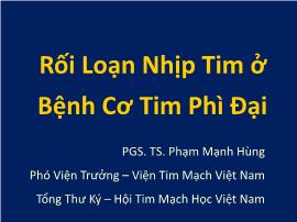 Rối loạn nhịp tim ở bệnh cơ tim phì đại