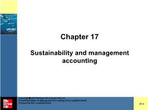 Sustainability and management accounting