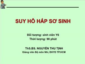 Suy hô hấp sơ sinh