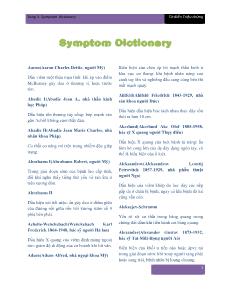 Symptom Dictionary