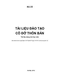 Tài liệu đào tạo cô đỡ thôn bản