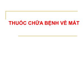 Thuốc chữa bệnh về mắt