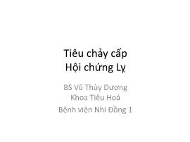 Tiêu chảy cấp hội chứng lỵ