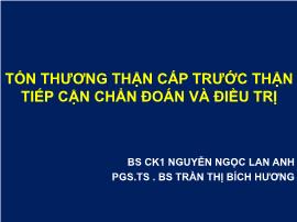 Tổn thương thận cấp trước thận tiếp cận chẩn đoán và điều trị