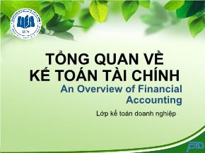 Tổng quan về kế toán tài chính - Đại học kinh tế TP HCM