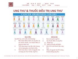 Ung thư & thuốc điều trị ung thư - Nguyễn Phúc Học