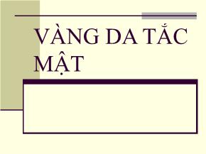 Vàng da tắc mật