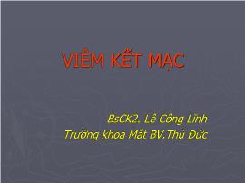 Viêm kết mạc - Lê Công Lĩnh