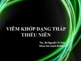 Viêm khớp dạng thấp thiếu niên