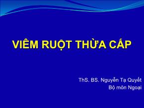 Viêm ruột thừa cấp - Nguyễn Tạ Quyết