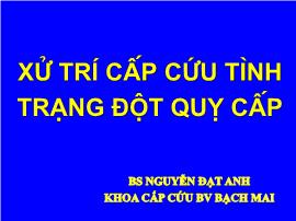 Xử trí cấp cứu tình trạng đột quỵ cấp - Nguyễn Đạt Anh