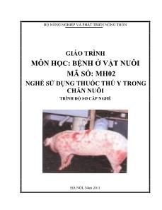Bài giảng Bệnh ở vật nuôi - Nguyễn Đức Dương