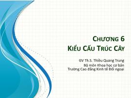 Bài giảng Cấu trúc dữ liệu - Chương VI: Kiểu cấu trúc cây - Thiều Quang Trung