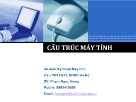 Bài giảng Cấu trúc máy tính - Chương 1: Giới thiệu chung - Phạm Ngọc Hưng