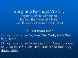 Bài giảng Kỹ thuật Vi xử lý - Hồ Viết Việt (Bản đầy đủ)