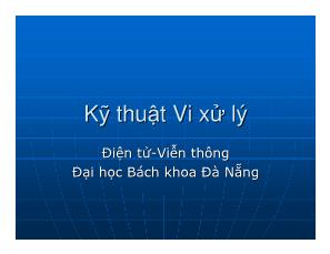Bài giảng Kỹ thuật Vi xử lý - Hồ Viết Việt (Chương 4)