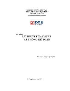 Bài giảng Lý thuyết xác suất và thống kê toán - Nguyễn Quang Thi