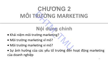 Bài giảng Marketing căn bản - Chương 2: Môi trường marketing