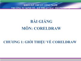 Bài giảng môn CorelDraw - Chương 1: Giới thiệu về CorelDraw