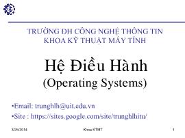Bài giảng môn Hệ điều hành (Operating Systems)