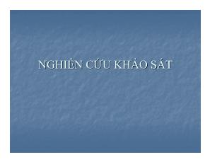 Bài giảng Nghiên cứu khảo sát