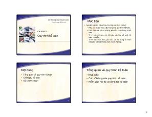 Bài giảng Nguyên lý kế toán - Chương 5: Quy trình kế toán - Nguyễn Thị Hồng Hạnh