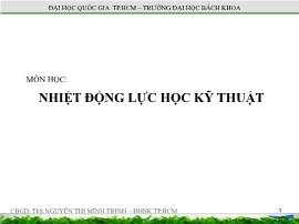Bài giảng Nhiệt động lực học kỹ thuật - Chương 3: Định luật nhiệt động thứ hai - Nguyễn Thị Minh Trinh