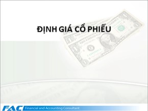Bài giảng Tài chính doanh nghiệp căn bản - Chương 7: Định giá cổ phiếu - Hà Minh Phước