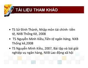 Bài giảng Tài chính-Tiền tệ - Chương 1: Đại cương về tài chính-tiền tệ