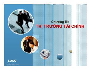 Bài giảng Thị trường tài chính