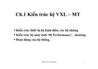 Bài giảng Thiết bị ngoại vi & Kỹ thuật ghép nối - Chương 1: Kiến trúc hệ vi xử lý-máy tính