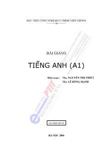 Bài giảng tiếng Anh (A1) - Nguyễn Thị Thiết