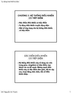 Bài giảng Tự động hoá thiết bị điện - Chương 3: Hệ thống điều khiển