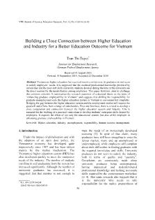 Building a Close Connection between Higher Education and Industry for a Better Education Outcome for Vietnam