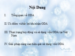Đề tài Thực trạng huy động và sử dụng vốn ODA tại Việt Nam