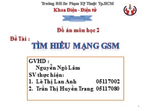 Đồ án Tìm hiểu mạng GSM