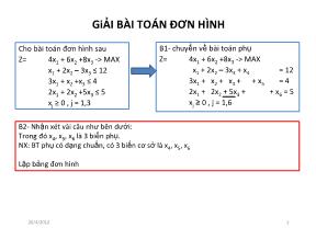 Giải bài toán đơn hình