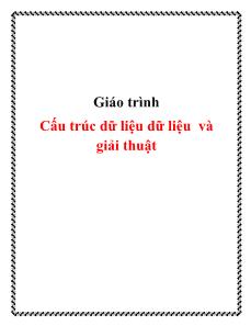Giáo trình Cấu trúc dữ liệu dữ liệu và giải thuật