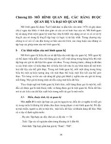 Giáo trình Cơ sở dữ liệu (Phần 2)